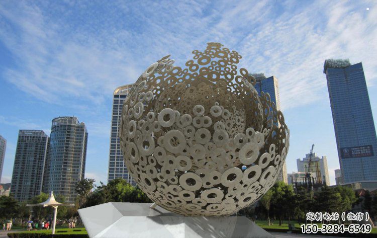 景觀球形雕塑供需，廣場雕塑，廣場鏤空球形雕塑選用