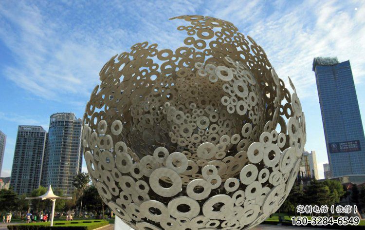 現代球形雕塑承接，歐式風格，鏤空球形雕塑精選