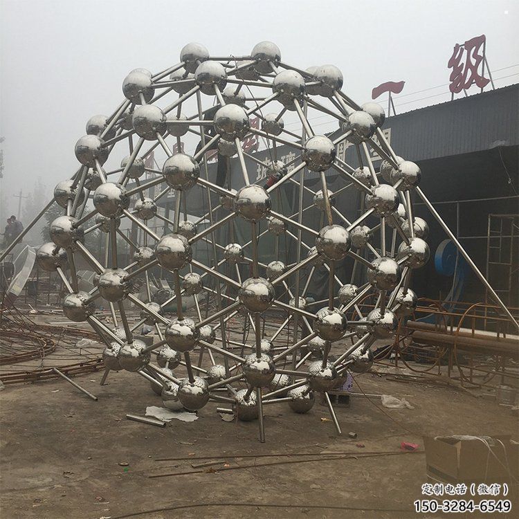 星球雕塑生產商，小區雕塑，不銹鋼星球雕塑展品