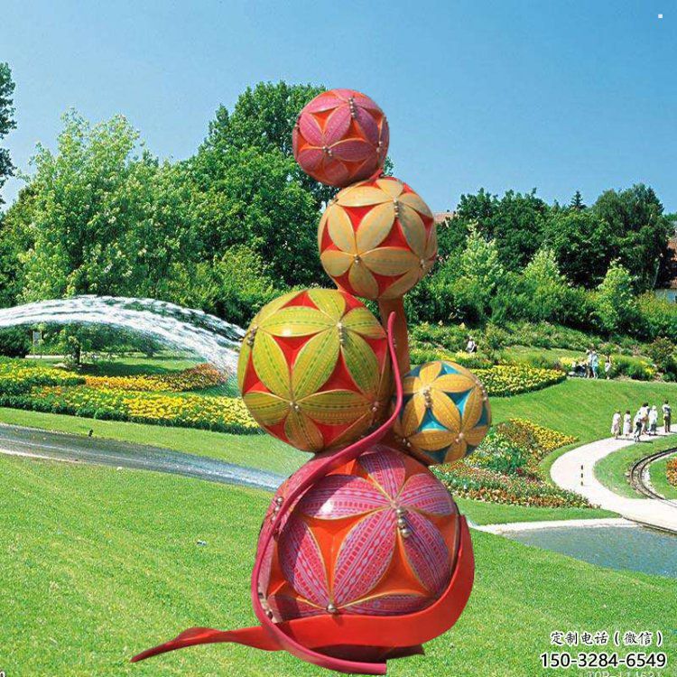 繡球雕塑服務商，公園小品，地產不銹鋼繡球雕塑廠家