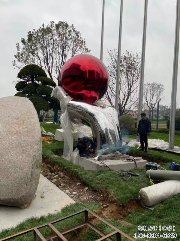圓球雕塑服務商，街景小品，環境烤漆圓球雕塑訂做