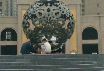 球體雕塑承接，鍛造工藝，不銹鋼球體雕塑訂做