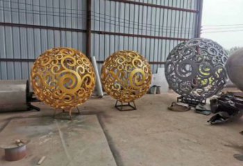 燈光球雕塑制造，廣場(chǎng)雕塑，制造不銹鋼燈光球雕塑廠家