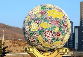 花球雕塑生產(chǎn)商，小區(qū)雕塑，筑不銹鋼花球雕塑優(yōu)價