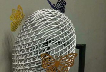 鏤空球雕塑精選，小區(qū)擺件，異形鏤空球雕塑選用