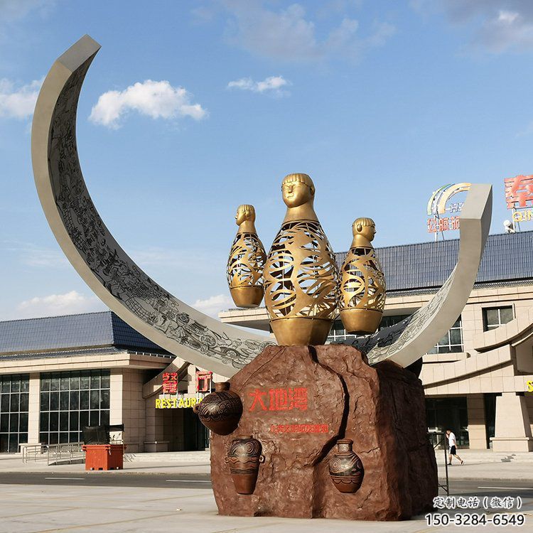 公園酒瓶雕塑，噴砂發(fā)光雕塑，鍛造工藝