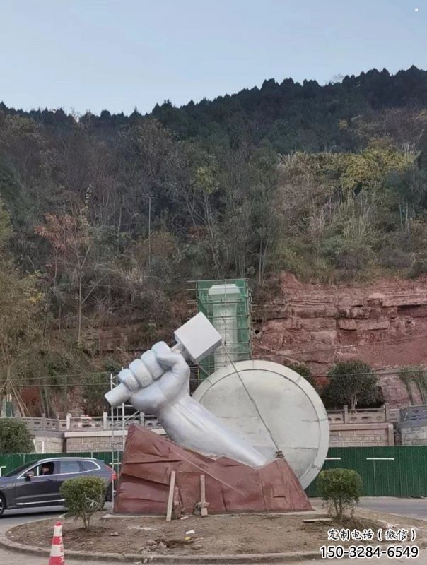 拳頭雕塑供求，中式工藝，不銹鋼拳頭雕塑廠家