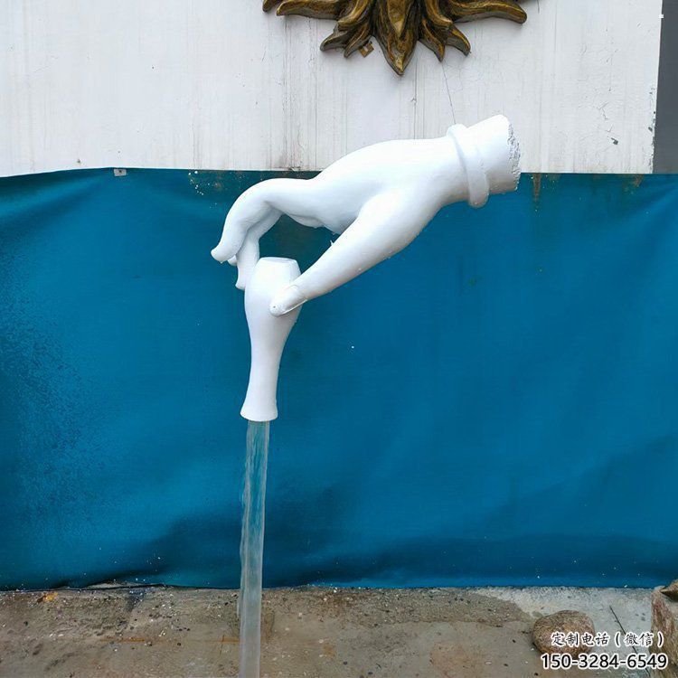 手景觀雕塑指用，戶(hù)外擺放，手捏瓶子雕塑廠家通用