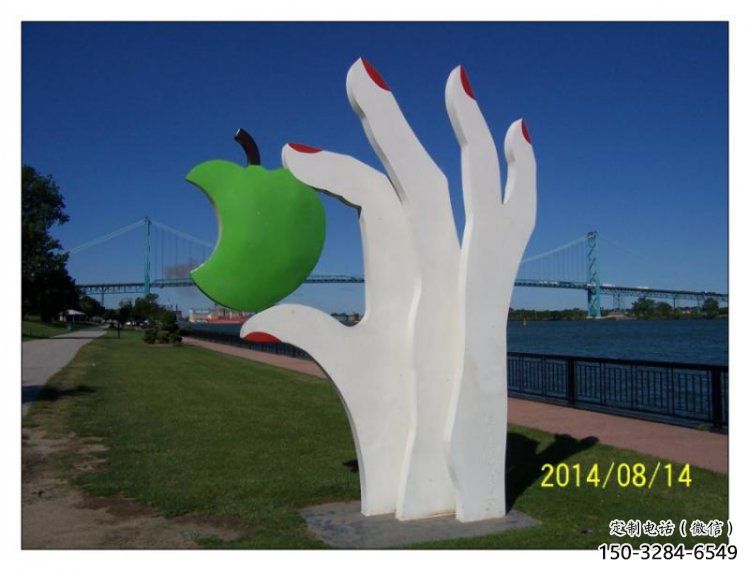 手掌雕塑提供，園林裝飾，不銹鋼手掌雕塑承接