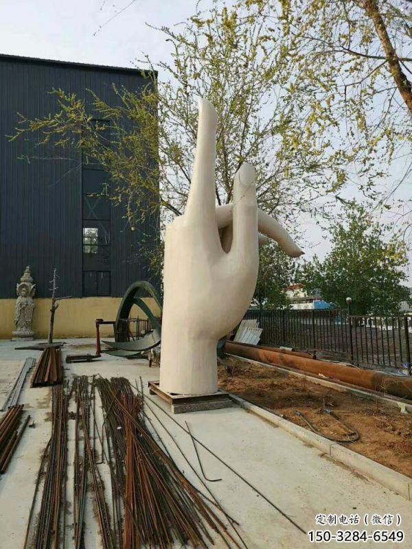 手指雕塑訂做，街景小品，不銹鋼一指禪雕塑廠家