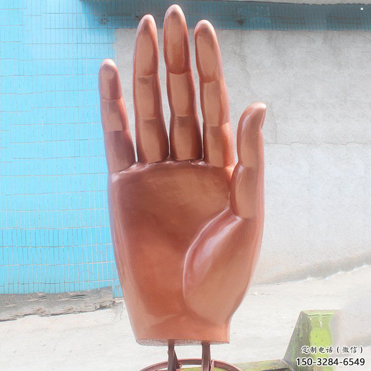 手指雕塑定做，美陳雕塑，不銹鋼手指雕塑精品