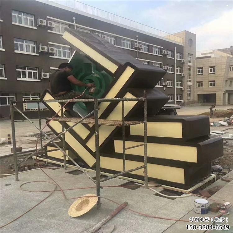 疊書雕塑展品，景觀概念，不銹鋼疊書雕塑優選