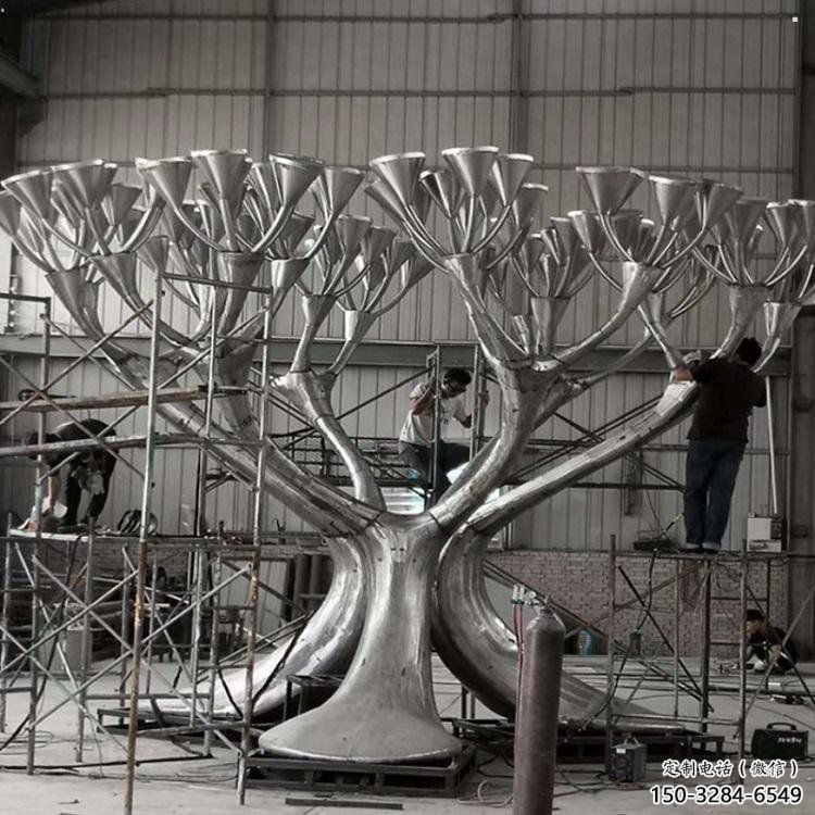 鏤空樹雕塑制造，景觀擺件，鏤空遮陽樹雕塑選定