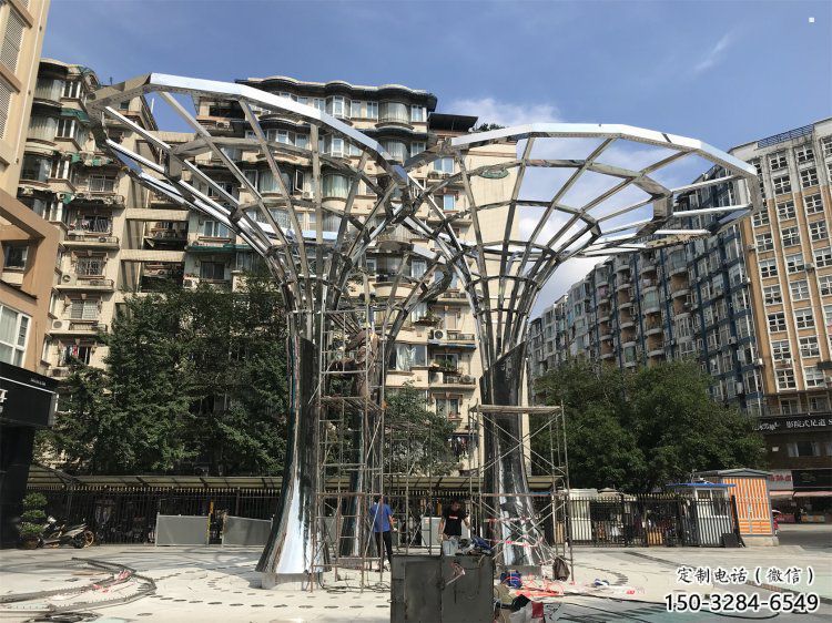 遮陽樹雕塑通用，陸地擺件，各類鏤空遮陽樹雕塑點擊