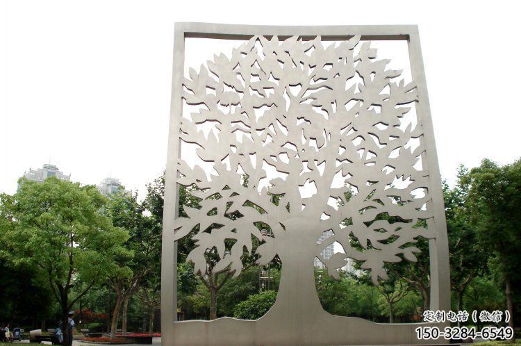 鏤空樹雕塑優(yōu)選，城市裝飾，鏤空剪紙樹雕塑廠