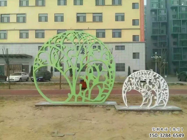 鏤空樹雕塑選定，美陳雕塑，現代鏤空剪紙樹雕塑優選