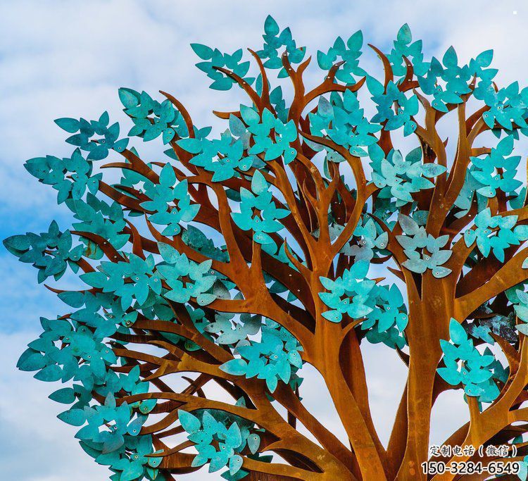 傘樹雕塑制作，村標概念，城市鏤空傘樹雕塑承接
