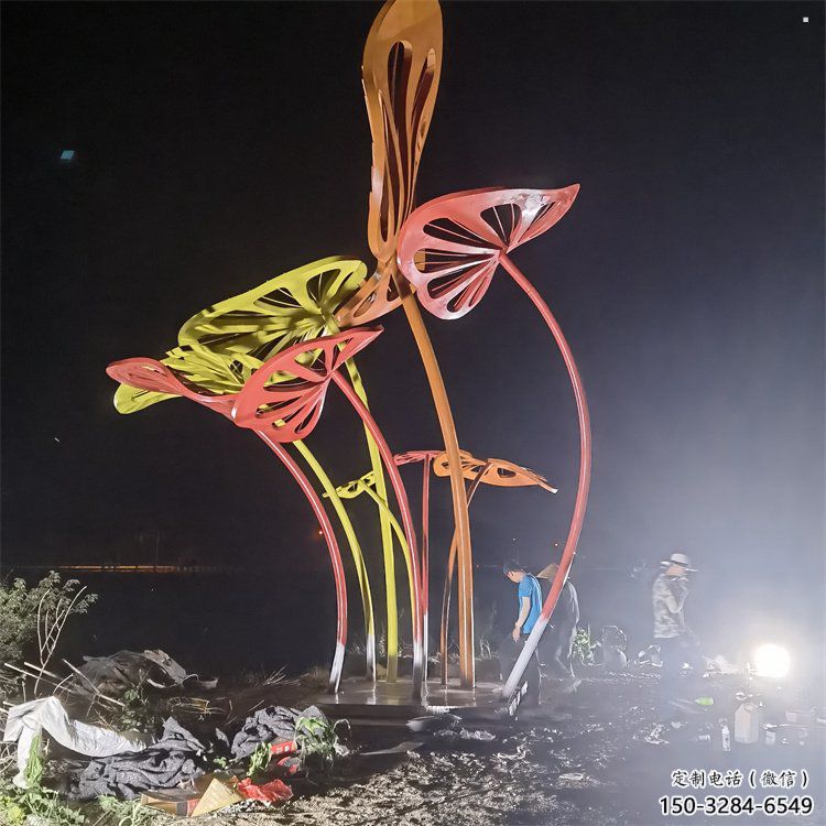 芭蕉葉雕塑精選，露天雕塑，不銹鋼芭蕉葉雕塑制作廠家