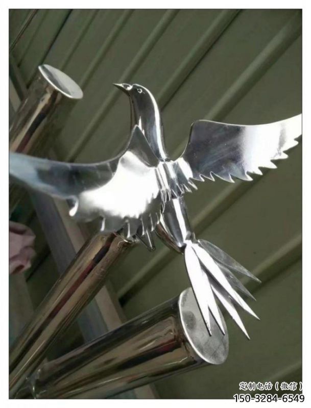 竹葉雕塑制作，景觀雕塑，鏡面不銹鋼竹葉雕塑承接