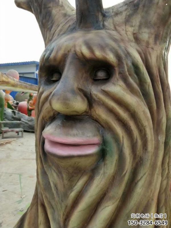 仿真樹雕塑加工，室外軟裝，玻璃鋼仿真樹雕塑定制