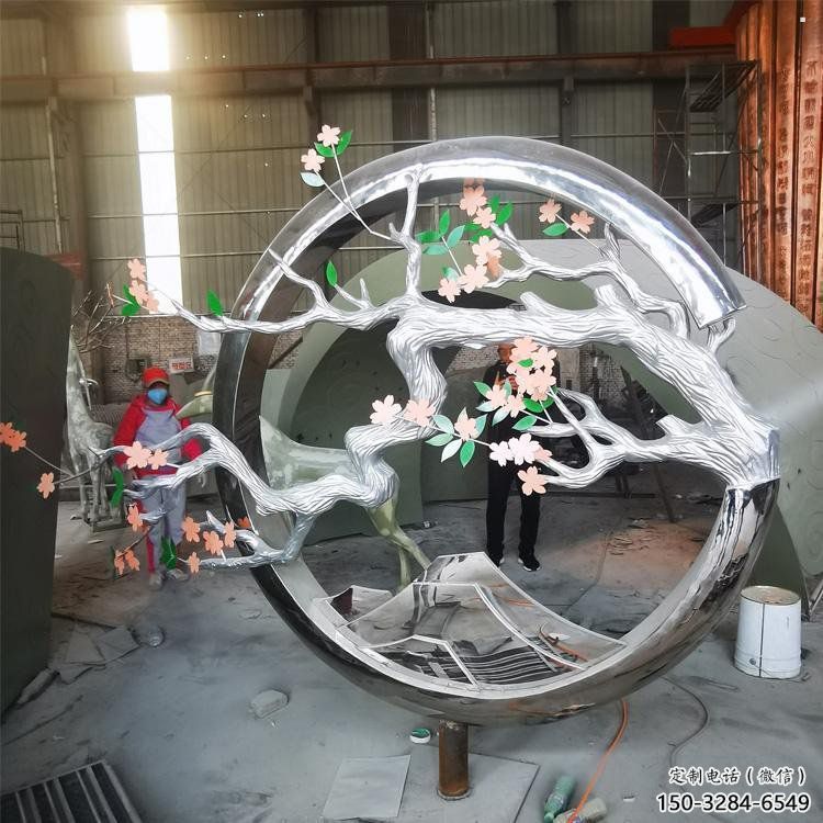 梅花樹雕塑通用，創(chuàng)意雕塑，不銹鋼梅花樹雕塑生產(chǎn)