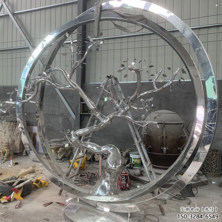 梅花樹雕塑預(yù)定，鍛造工藝，不銹鋼梅花樹雕塑指用