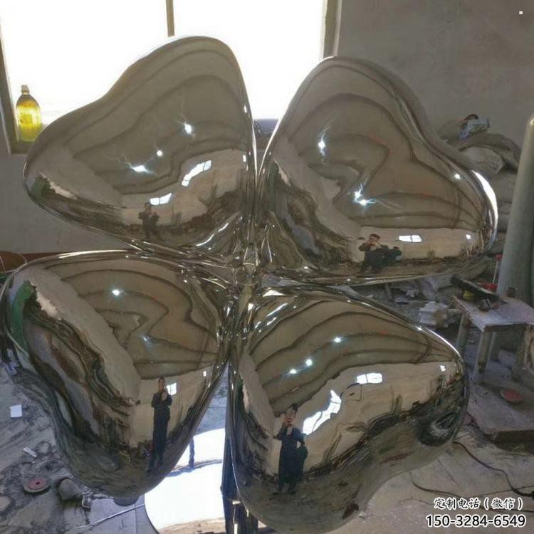 四葉草雕塑制造，廣場(chǎng)雕塑，不銹鋼四葉草雕塑訂做
