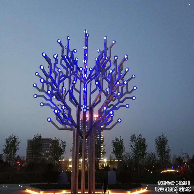 發財樹雕塑精選，歐式風格，不銹鋼發財樹雕塑選定