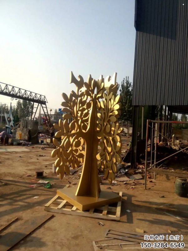 發財樹雕塑指用，景觀概念，不銹鋼發財樹雕塑專供