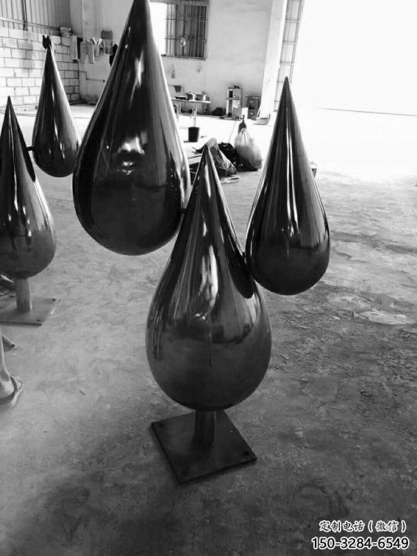 水滴雕塑承接，城市裝飾，大型不銹鋼水滴雕塑公司