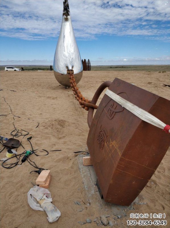 水滴雕塑訂做供需，景區(qū)雕塑，鏡面水滴雕塑定價(jià)