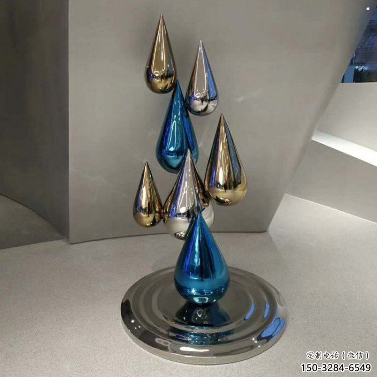 淚滴雕塑展品，小區(qū)雕塑，不銹鋼淚滴雕塑精選