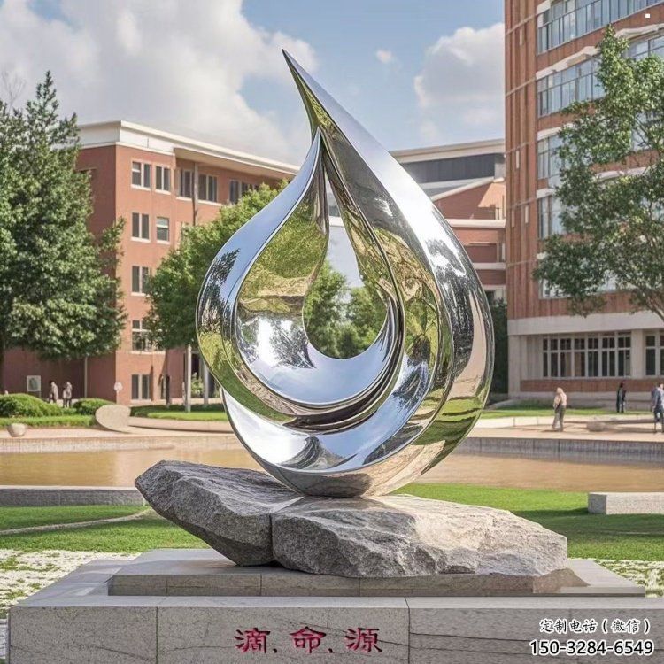 淚滴雕塑制造，歐式風格，不銹鋼淚滴雕塑定價