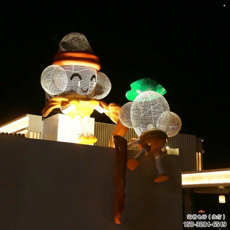鏤空卡通雕塑精選，美陳雕塑，鍛鋼鐵藝卡通雕塑通用