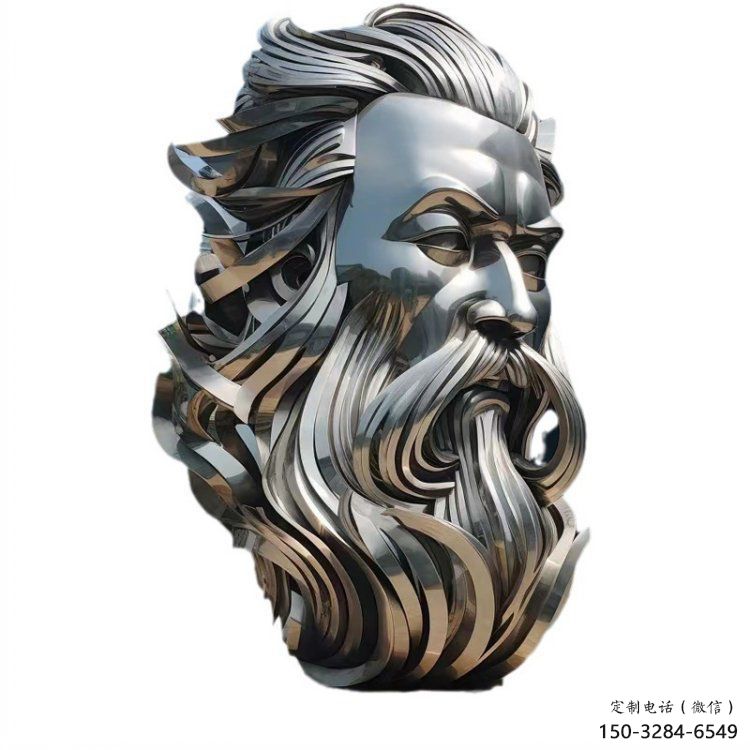 白鋼人頭像雕塑供需，標識雕塑，鏡面西方人雕塑制造商