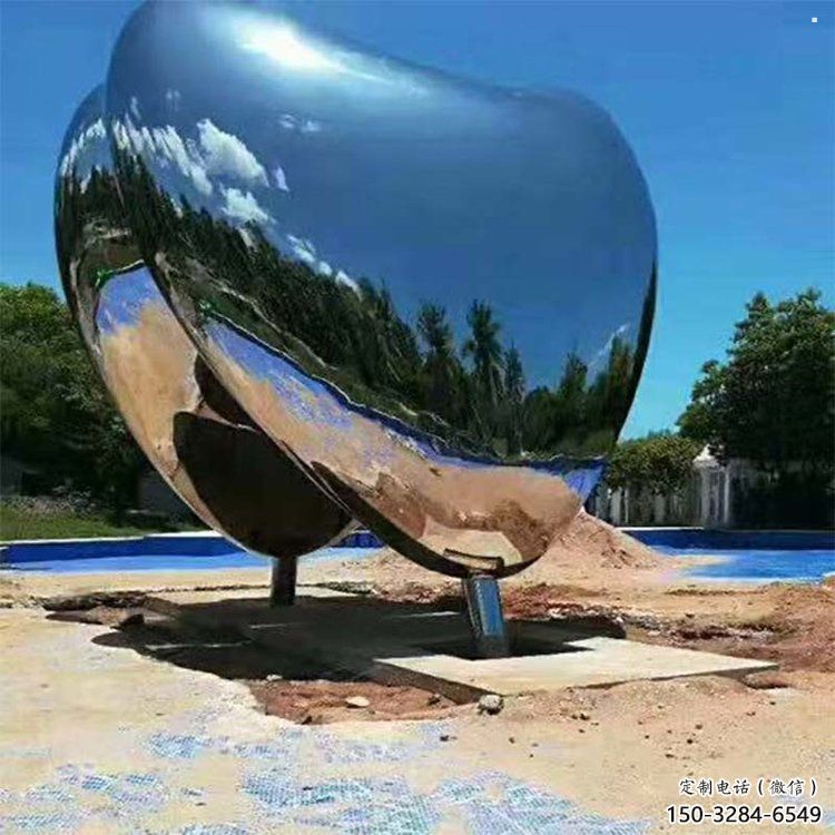 心形球雕塑工廠標準，多彩藝術，不銹鋼心形球雕塑供應