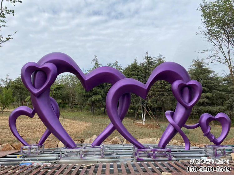 愛心雕塑制造商，鋼管組合，公共烤漆愛心雕塑優(yōu)選
