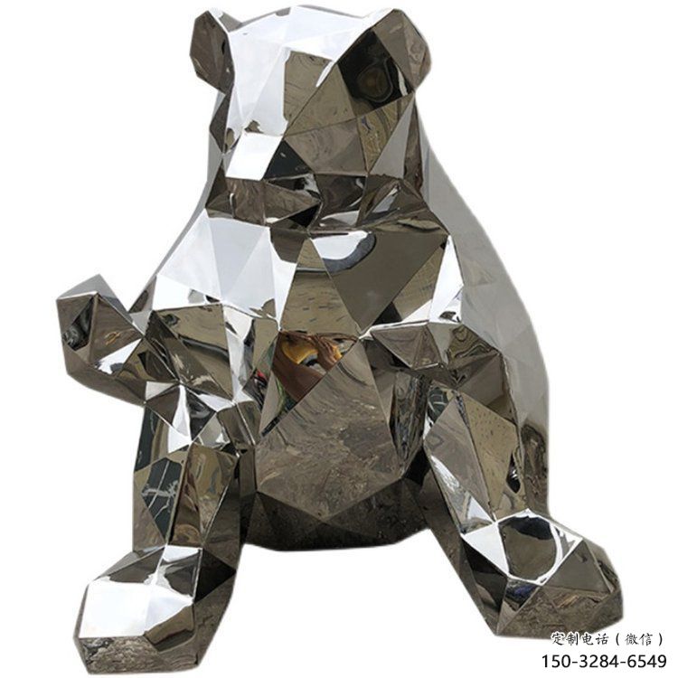 熊貓雕塑精選，美陳雕塑，鍛鋼不銹鋼熊貓雕塑通用