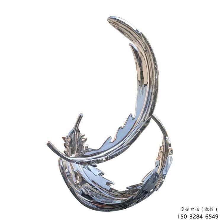 羽毛雕塑批發，拋光工藝，園林鏡面羽毛雕塑承接