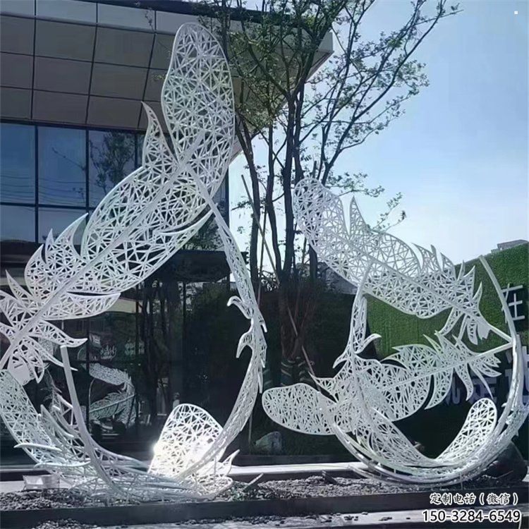 羽毛雕塑工程供應(yīng)，校園雕塑，烤漆羽毛雕塑供求