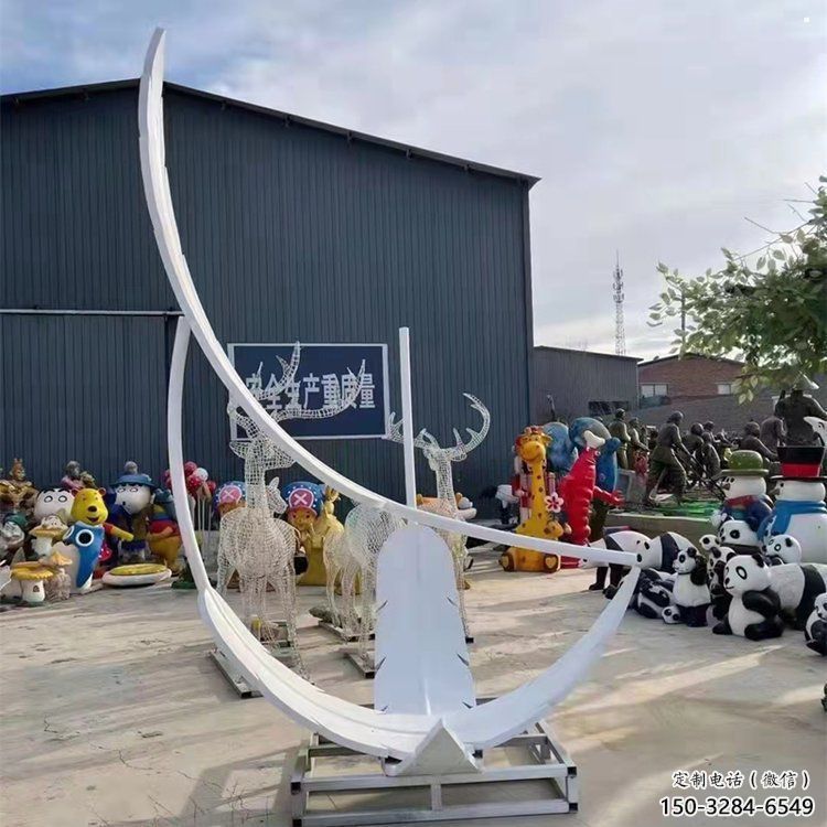 廣場羽毛雕塑批發，廣場系列，烤漆羽毛雕塑定價