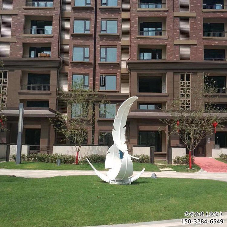 羽毛雕塑制造，歐式風(fēng)格，烤漆羽毛雕塑廠家定價(jià)