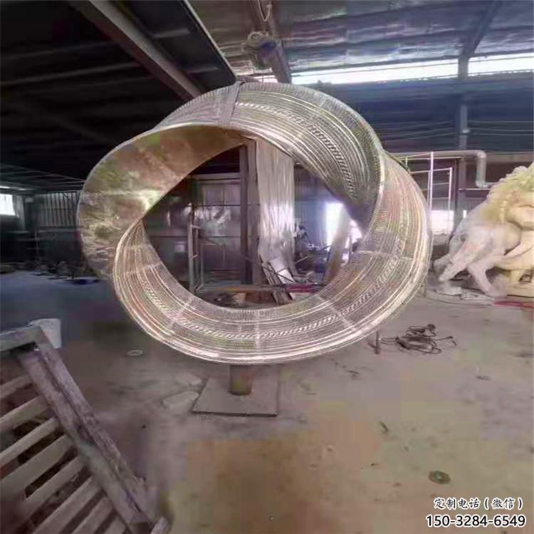 雙環雕塑供需，標識雕塑，不銹鋼雙環雕塑制造商