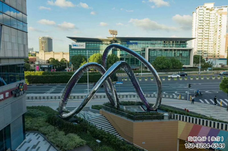 圓環雕塑制造，酒店擺件，燈光圓環雕塑選定