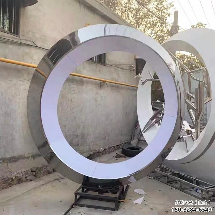 圓環(huán)雕塑定制制造，歐式風(fēng)格，不銹鋼圓環(huán)雕塑供給