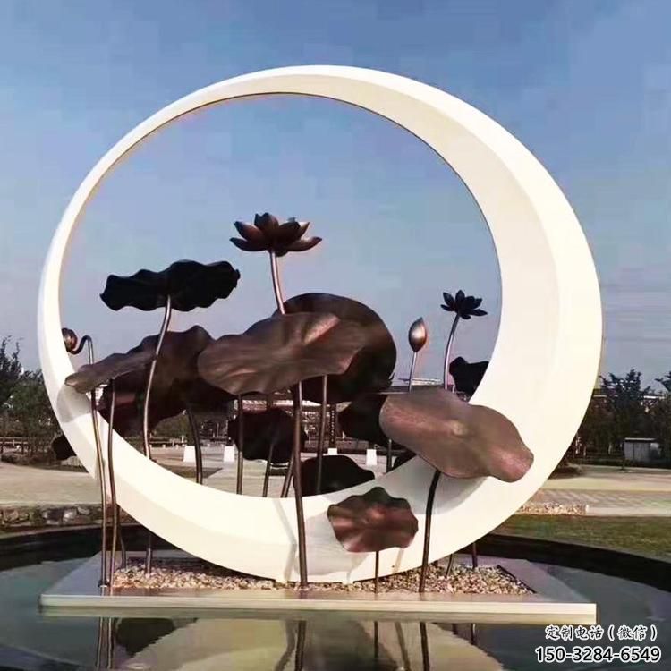 圓環雕塑供求，白鋼構件，不銹鋼圓環雕塑觀賞型