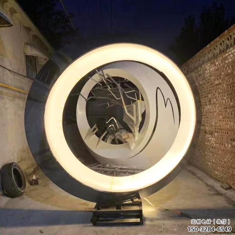 圓環(huán)雕塑選用，美陳雕塑，不銹鋼圓環(huán)雕塑專供