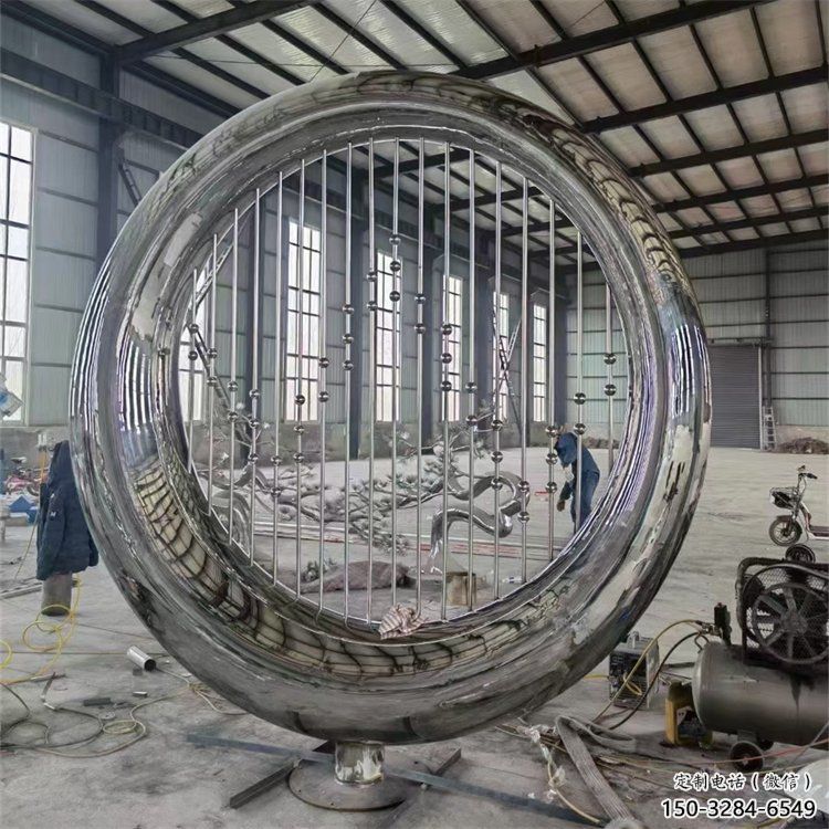 雕塑圓環(huán)批發(fā)，校園雕塑，抽象烤漆圓環(huán)雕塑定價(jià)