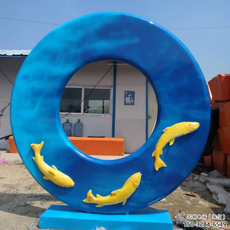 圓環雕塑專供，校園雕塑，小區烤漆圓環雕塑標準