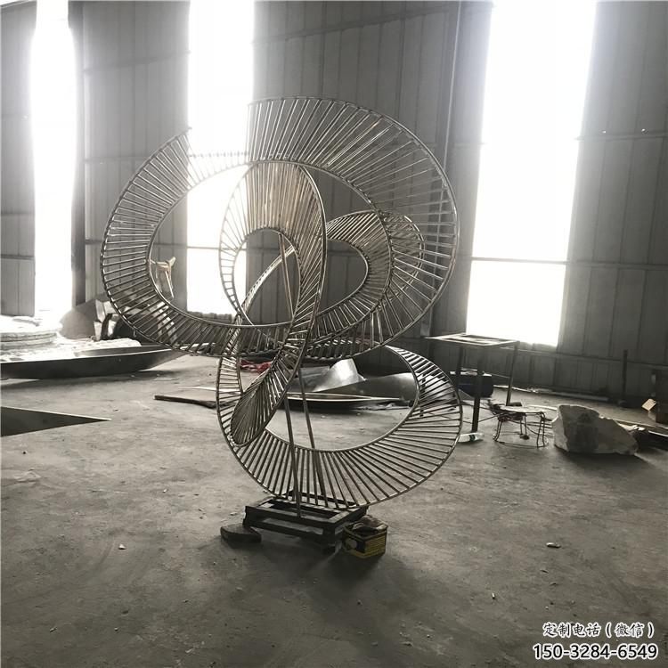 圓環雕塑供求，村標概念，鏤空圓環雕塑制作承接